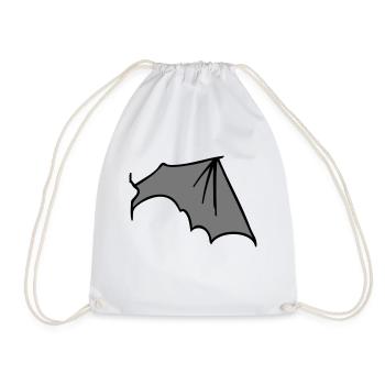 batwing_right_grey - Turnbeutel - Weiß - Vorne