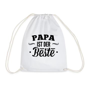 Papa ist der beste - Turnbeutel - Weiß - Vorne