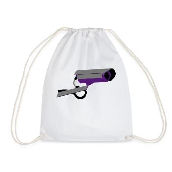 Security camera - Drawstring Bag - white - Front