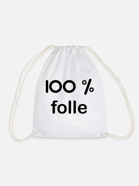 100% folle - Sac de sport léger - blanc