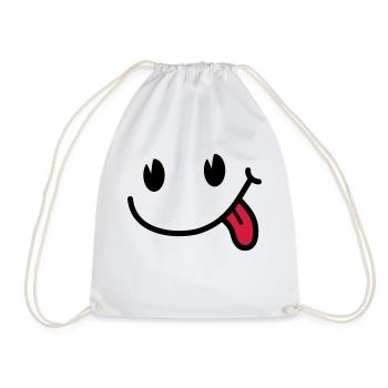 Smiley - Turnbeutel - Weiß - Vorne