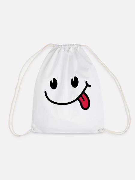 Smiley - Turnbeutel - Weiß