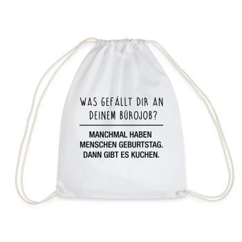 Bürojob - Turnbeutel - Weiß - Vorne