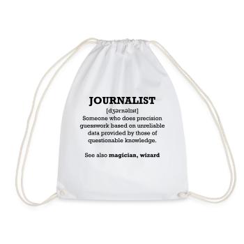 Journalist - wizard - Drawstring Bag - white - Front