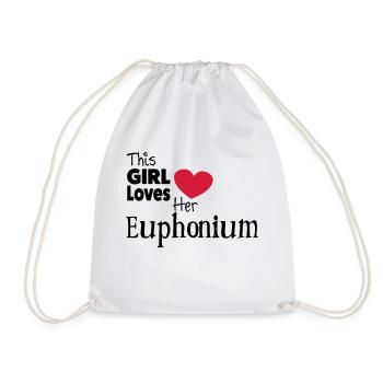 This Girl Loves Her Euphonium - Turnbeutel - Weiß - Vorne