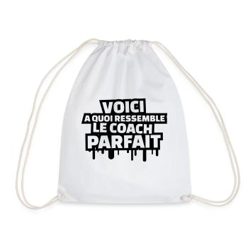 voici à quoi ressemble le coach parfait - Sac de sport léger - blanc - Devant