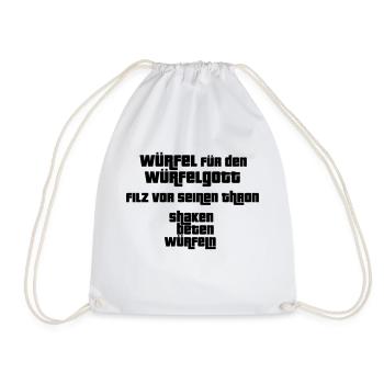 Dice for the dice god - Drawstring Bag - white - Front
