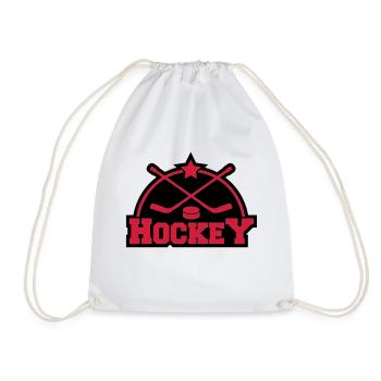 hockey_design_f2 - Turnbeutel - Weiß - Vorne
