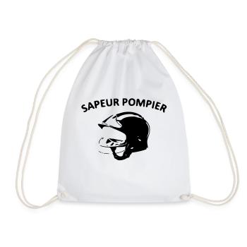 fire fighter - Drawstring Bag - white - Front