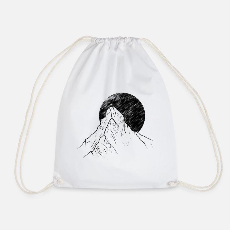 Matterhorn sun mountains - Drawstring Bag - white