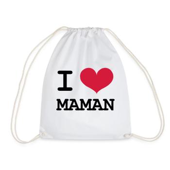 I Love Maman ! - Sac de sport léger - blanc - Devant