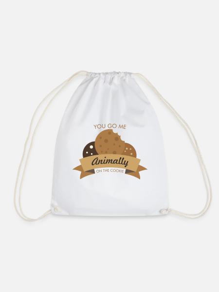 You go me on the cookie - Drawstring Bag - white