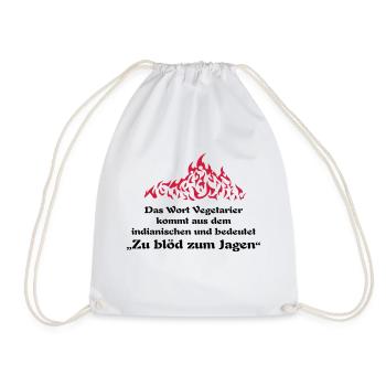 zu blöd zum jagen ... von wicki_de - Turnbeutel - Weiß - Vorne