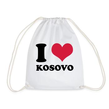 i love kosovo - Turnbeutel - Weiß - Vorne