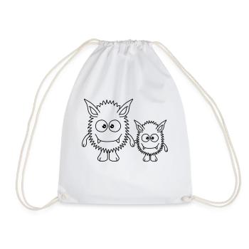 Monster Family - Sac de sport léger - blanc - Devant