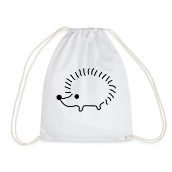 Hedgehog Design - Turnbeutel - Weiß - Vorne