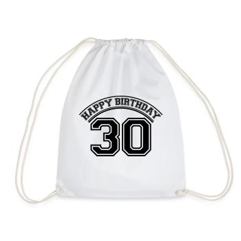 Happy Birthday 30 Years Logo - Sac de sport léger - blanc - Devant