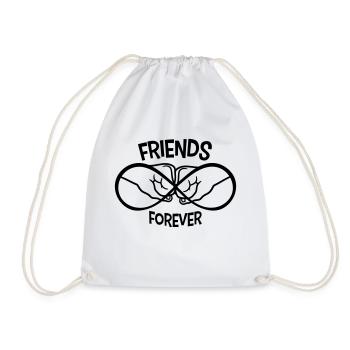 Friends Forever 2 Bro Fist Fists Friends Team - Drawstring Bag - white - Front