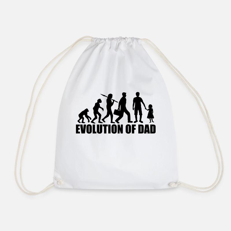 évolution du texte de papa papa papa et fille papa - Sac de sport léger - blanc