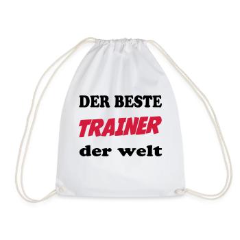Der beste trainer der welt - Turnbeutel - Weiß - Vorne