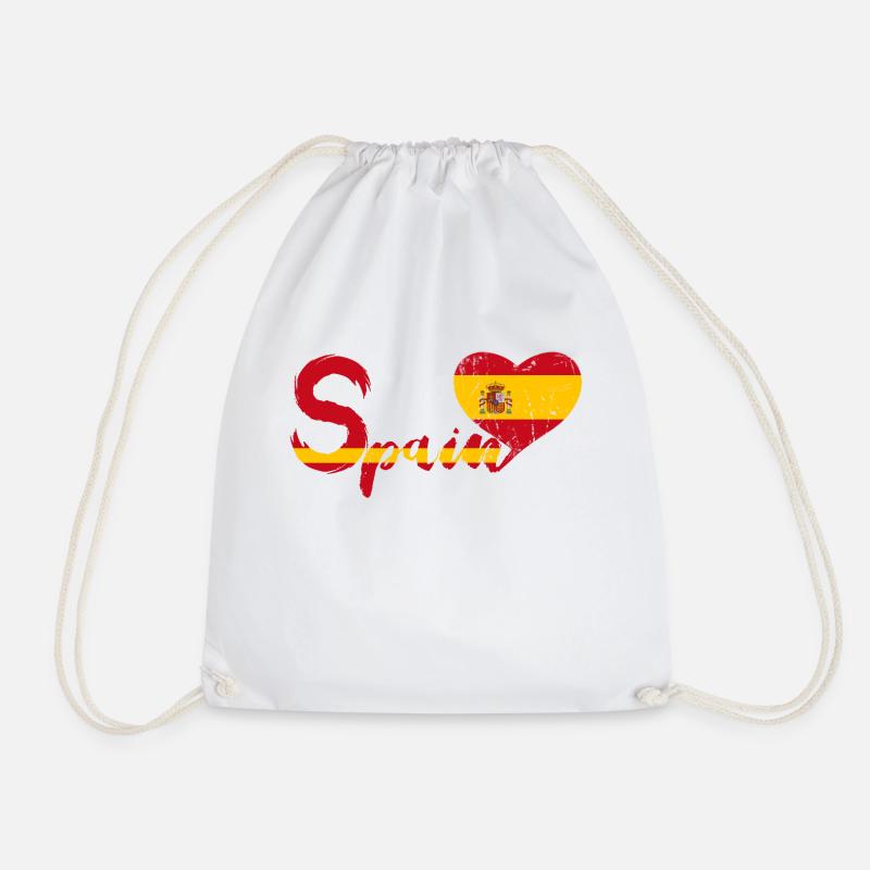 Spanien mit Herz - Turnbeutel - Weiß