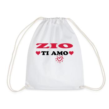 Zio ti amo - Drawstring Bag - white - Front