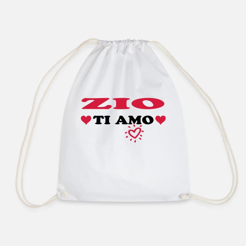 Zio ti amo - Drawstring Bag - white
