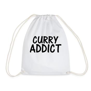 curry addict - Drawstring Bag - white - Front
