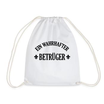 Betrüger Betrügen Betrügerin Mogler Moglerin Spiel - Drawstring Bag - white - Front