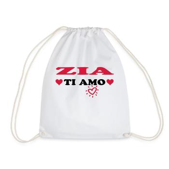 Zia ti amo - Drawstring Bag - white - Front
