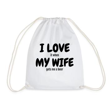 I love my wife - Humor - Funny - Joke - Friend - Sac de sport léger - blanc - Devant