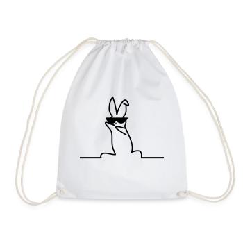 cool bunny - Turnbeutel - Weiß - Vorne