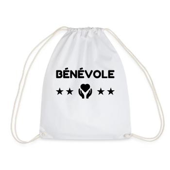 Bénévole / Humanitaire / Solidaire / Aide - Sac de sport léger - blanc - Devant