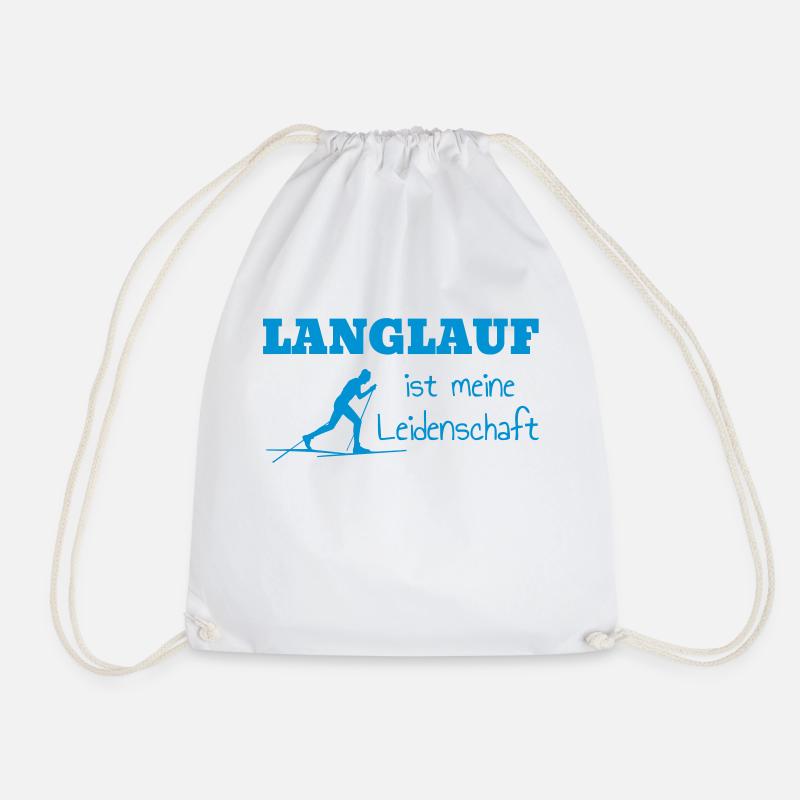 Langlaufen / Langlauf / eislaufen / Langläufer - Turnbeutel - Weiß