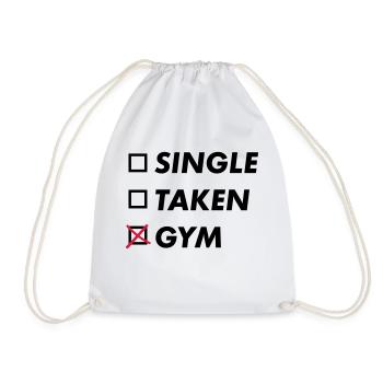 single taken gym - Turnbeutel - Weiß - Vorne