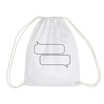 bubbles design - Drawstring Bag - white - Front