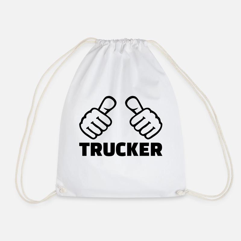 Trucker - Turnbeutel - Weiß