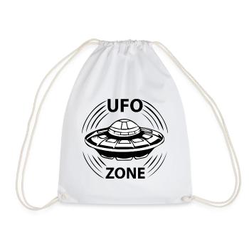 UFO Zone1 - Drawstring Bag - white - Front