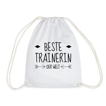 Coach Coaching Trainer Sport Entraineur Team - Drawstring Bag - white - Front