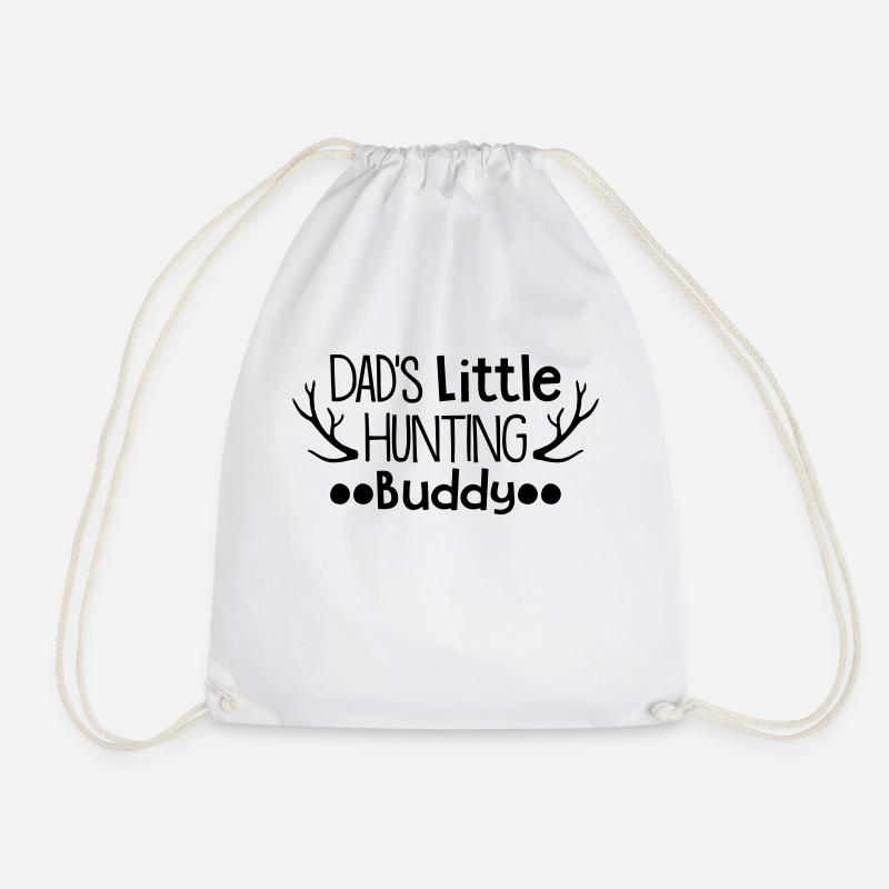 Dads little hunting buddy - Turnbeutel - Weiß