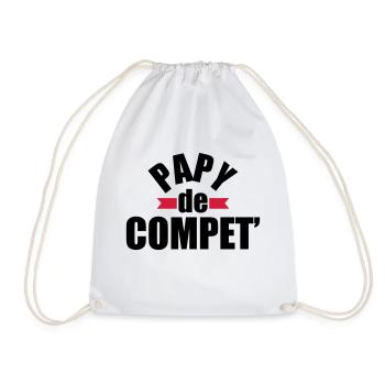 papy de compet' - cadeau papy - anniversaire papy - Sac de sport léger - blanc - Devant