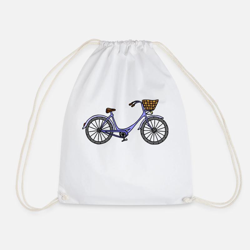 Fahrrad - Turnbeutel - Weiß