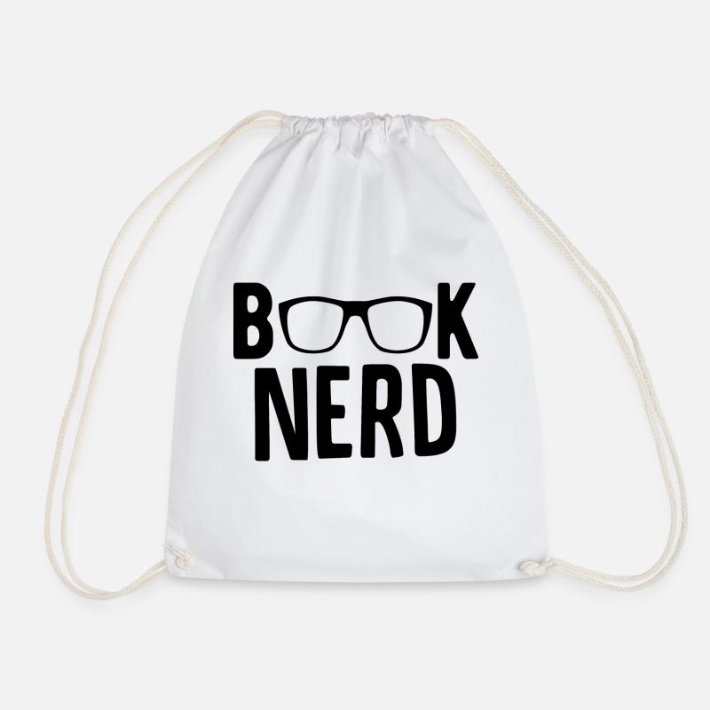 Buch Nerd - Turnbeutel - Weiß
