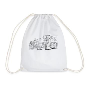 Mobile crane car crane Terex Citikran AC 40 - Drawstring Bag - white - Front