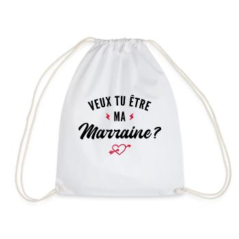 veux tu être ma marraine - Sac de sport léger - blanc - Devant
