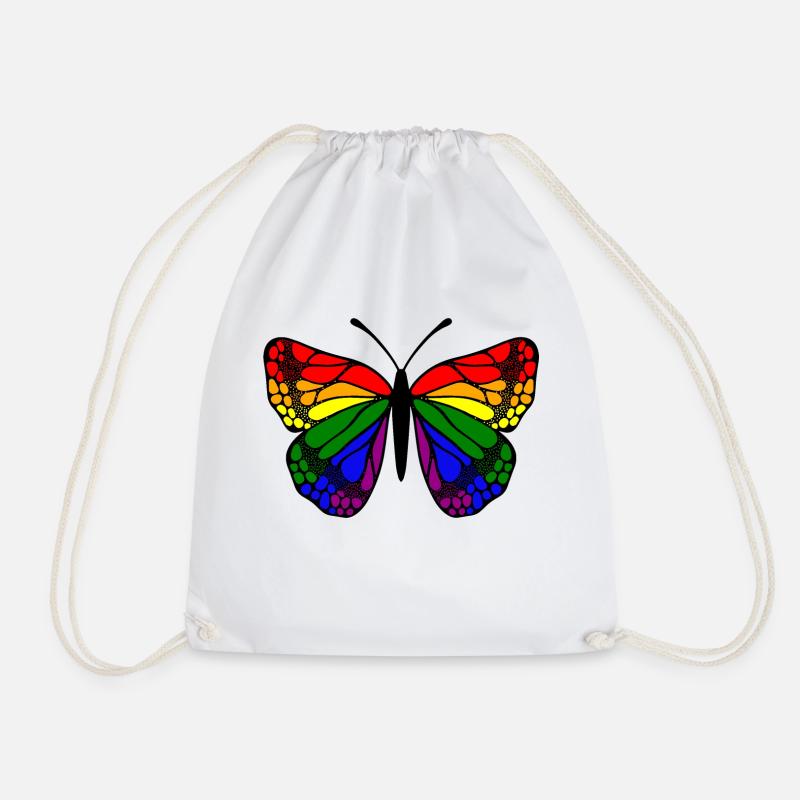 Rainbow flag - Drawstring Bag - white