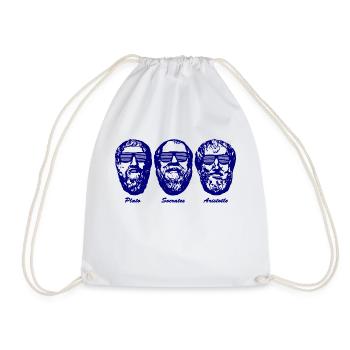 Sokrates Geek Plato Aristoteles Drei Philosophen - Turnbeutel - Weiß - Vorne