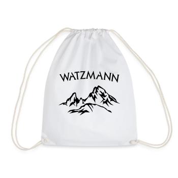 Berg Watzmann lettrage noir - couleur sélectionnable - Sac de sport léger - blanc - Devant