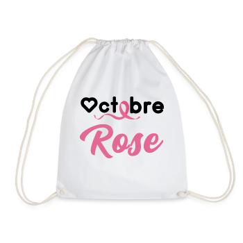 Octobre rose cadeau cancer du sein - Sac de sport léger - blanc - Devant
