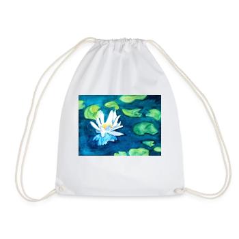 Lotus - Drawstring Bag - white - Front